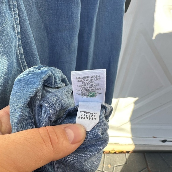 J. Jill Tencel Linen Sleeveless Snap Up Dress - Picture 6 of 6